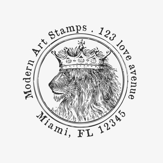 Custom Vintage Lion Stamp