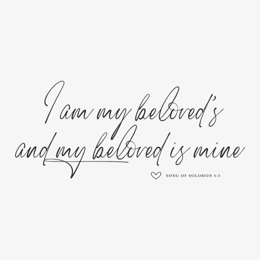 I Am My Beloveds and My Beloved is Mine Wedding Stamp